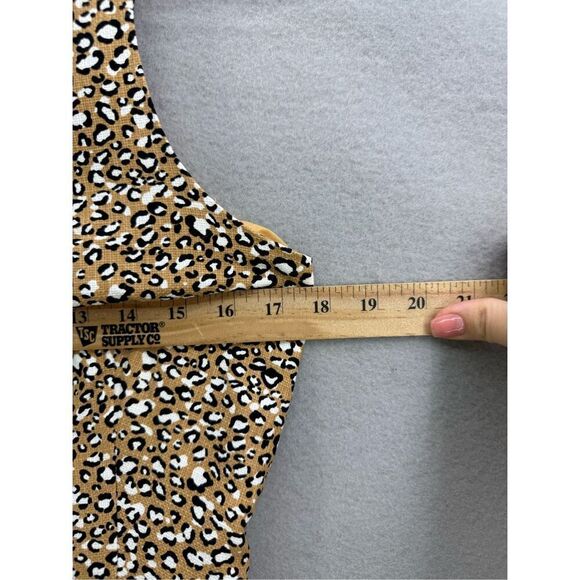 NWT J. Crew Womens Tan Basketweave Sleeveless Leopard Print Sheath Dress Size 6 - Picture 7 of 10